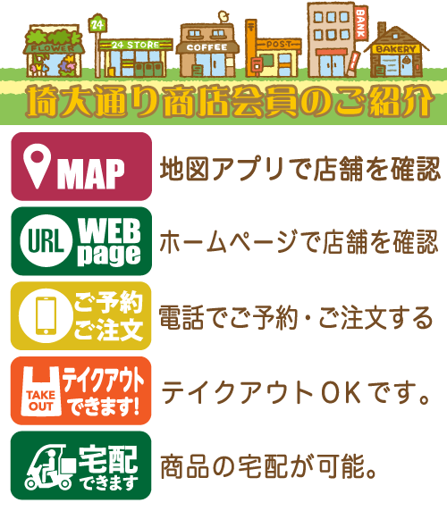 埼大通り商店会の会員紹介ページスマホ用